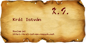 Král István névjegykártya